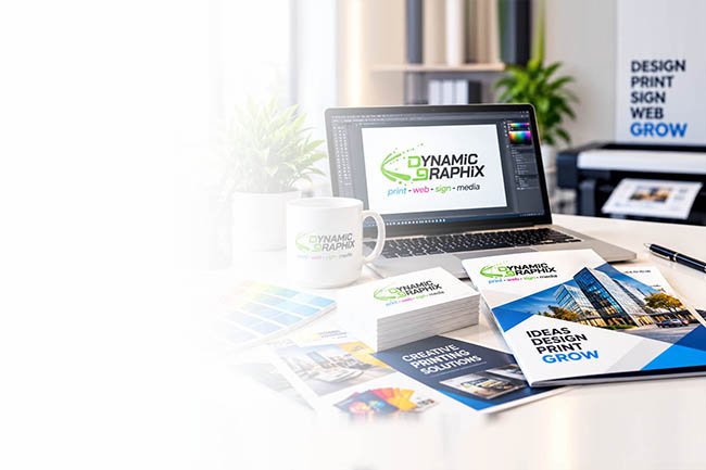 Dynamic Graphix creative design and printing workspace